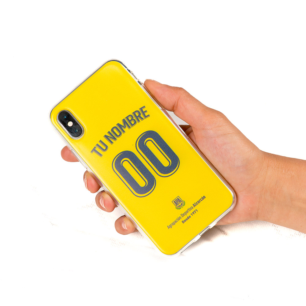 Funda de móvil personalizada amarilla - Tienda Online Oficial AD Alcorcón